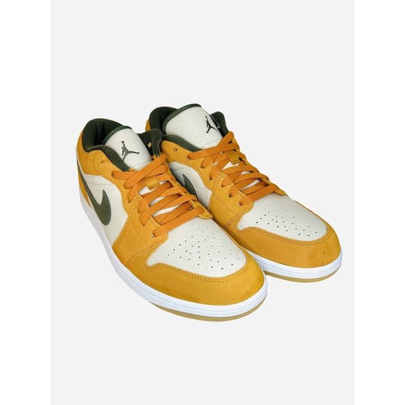 Air Jordan 1 Low SE White Light Curry Olive Sneakers DH6931-102, Men\'s Size 12.5 main image 7